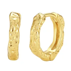 Nava Elio XS creoler i forgyldt sølv