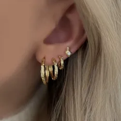 Nava Elio XS creoler i forgyldt sølv