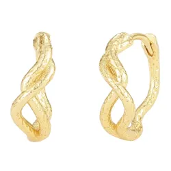 Nava Ahi creol med vedhæng i forgyldt sølv