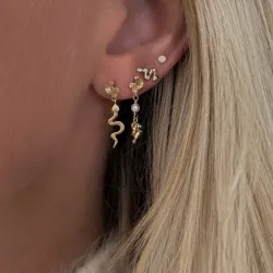 Nava Kaa øreringe i forgyldt sølv