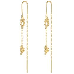 Nava Kaliya kæde øreringe i forgyldt sølv