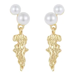 Nava Lamia øreringe i forgyldt sølv