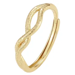 Nava Sarpa  justerbar ring i forgyldt sølv