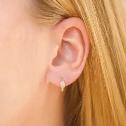 Nava Horus creoler i forgyldt sølv hvid zirkon