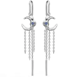 Studio Z Lunar blå zirkon øreringe i sølv