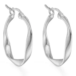 Studio Z Curved creoler i sølv