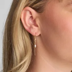 Studio Z Tangled perle ørehænger i forgyldt sølv