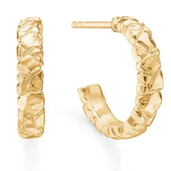 Studio Z Element creoler i forgyldt sølv