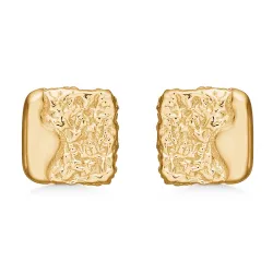 Studio Z Edge øreringe i forgyldt sølv