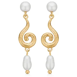 Studio Z Curiosity øreringe i forgyldt sølv