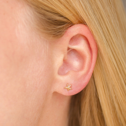 Studio Z Starfish Lustre ørestikker i forgyldt sølv