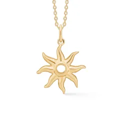 Studio Z Ocean Aura halskæde i forgyldt sølv