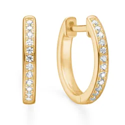 Studio Z Lumin Shine creoler i forgyldt sølv hvid zirkon