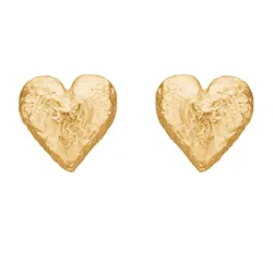 Studio Z Amour Heart øreringe i forgyldt sølv