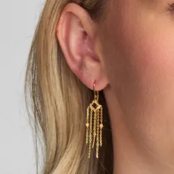 Studio Z Peak øreringe i forgyldt sølv blå zirkon