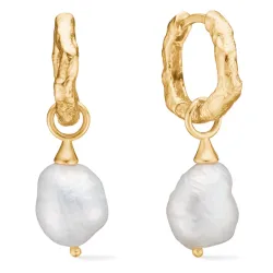 Studio Z Perma creoler i forgyldt sølv