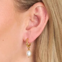 Studio Z Perma creoler i forgyldt sølv