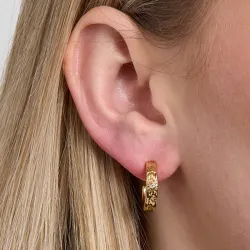 Studio Z Marena halvcreoler i forgyldt sølv hvid zirkon