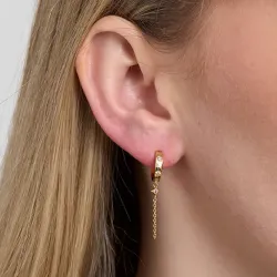 Studio Z Marena creoler i forgyldt sølv hvid zirkon