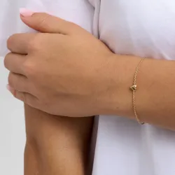 Studio Z Amour Heart armbånd i forgyldt sølv