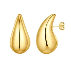 Khaai Studio Luma Drop øreringe i forgyldt stål