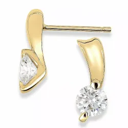 øreringe i 9 karat guld med 