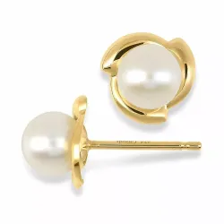 perle øreringe i 9 karat guld med  - Gold Collection