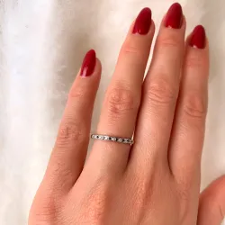 sort diamant alliancering i 14 karat hvidguld 0,04 ct 0,05 ct