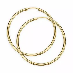 40 mm Scrouples creoler i forgyldt sølv