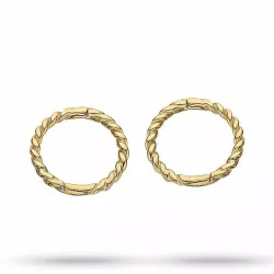 9 mm Scrouples creoler i 8 karat guld