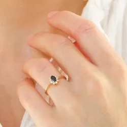 rosetring i 14 karat guld 0,11 ct 0,35 ct