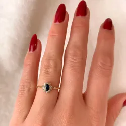 rosetring i 14 karat guld 0,11 ct 0,27 ct