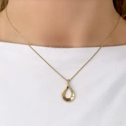 brillant vedhæng i 14 karat guld 0,04 ct