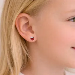 mariehøne øreringe i sølv - Little Ones