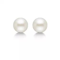 6 mm Aagaard runde hvide perle ørestikker i sølv