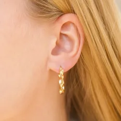 snoet Aagaard cirkel creoler i forgyldt sølv