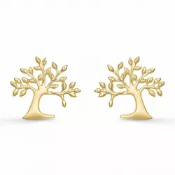 Støvring Design livets træ øreringe i 8 karat guld