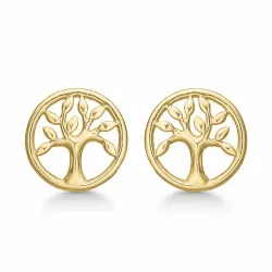 7,5 mm Støvring Design livets træ øreringe i 8 karat guld