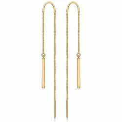 lange Støvring Design kæde øreringe i 8 karat guld