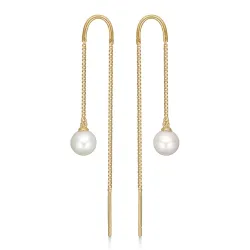 Støvring Design perle ørehænger i 8 karat guld