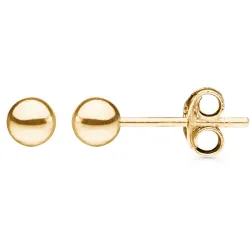 4 mm Støvring Design kugle ørestikker i forgyldt sølv