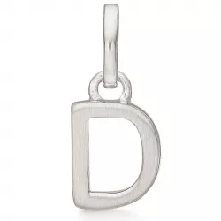 Støvring Design bogstav D vedhæng i rhodineret sølv