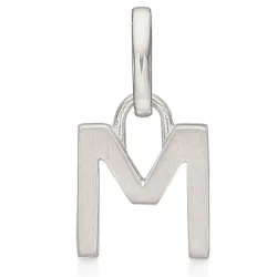Støvring Design bogstav M vedhæng i rhodineret sølv