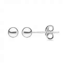 4 mm Støvring Design kugle øreringe i sølv