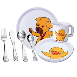 Dåbsgaver: Bamse og Kylling barnedåbsgave i Rustfrit stål  model: 250-100299