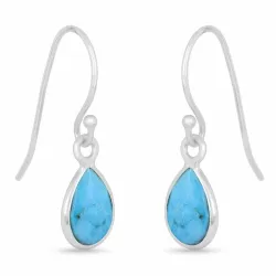 lange dråbe øreringe i sølv - Loom Stones