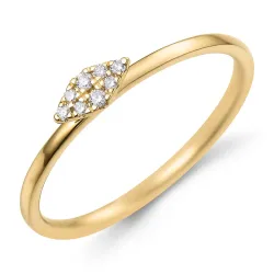 diamant ring i 9 karat guld 0,05 ct - Simple Diamonds