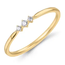 diamant ring i 9 karat guld 0,05 ct - Simple Diamonds