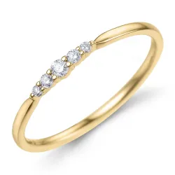 diamant ring i 9 karat guld 0,08 ct - Simple Diamonds