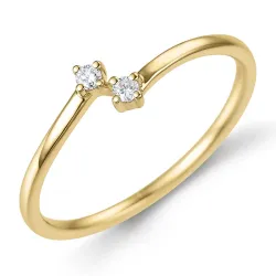 diamant ring i 9 karat guld 0,05 ct - Simple Diamonds